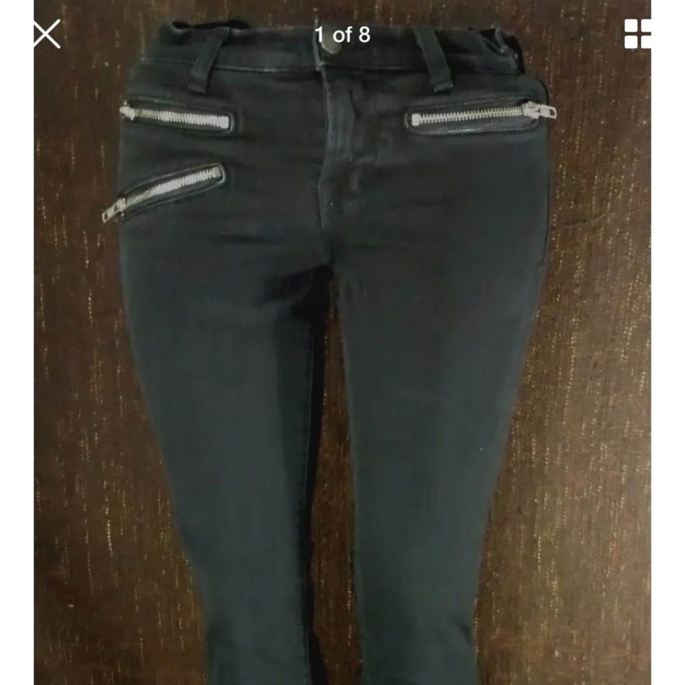 J brand zipper zoey black jeans skinny slim